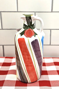 Arcobaleno - Extra Virgin Olive Oil from Puglia in Ceramic Jug by Frantoio Galantino