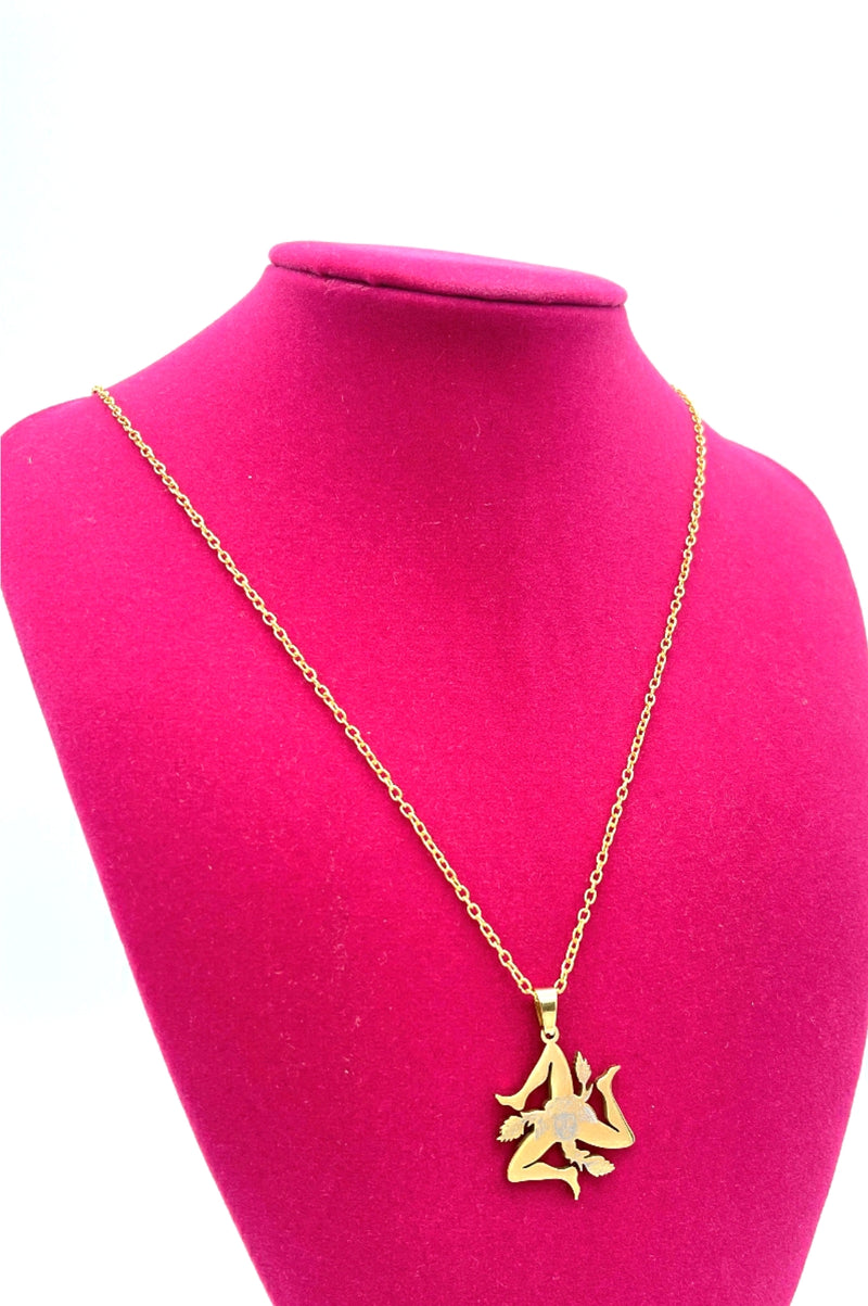 Trinacria Necklace - Gold - Stainless Steel