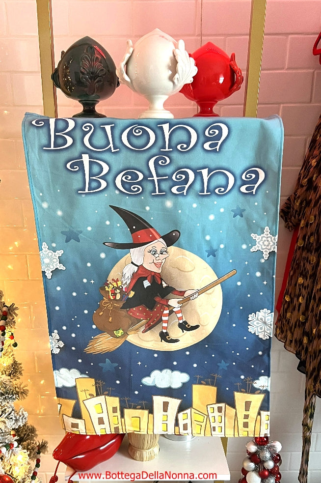 La Befana - Dish Towel - Green - Made in Italy – La Bottega della