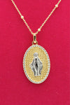 The Mamma Maria Silver Necklace - Yellow Gold Plated - Free Shipping