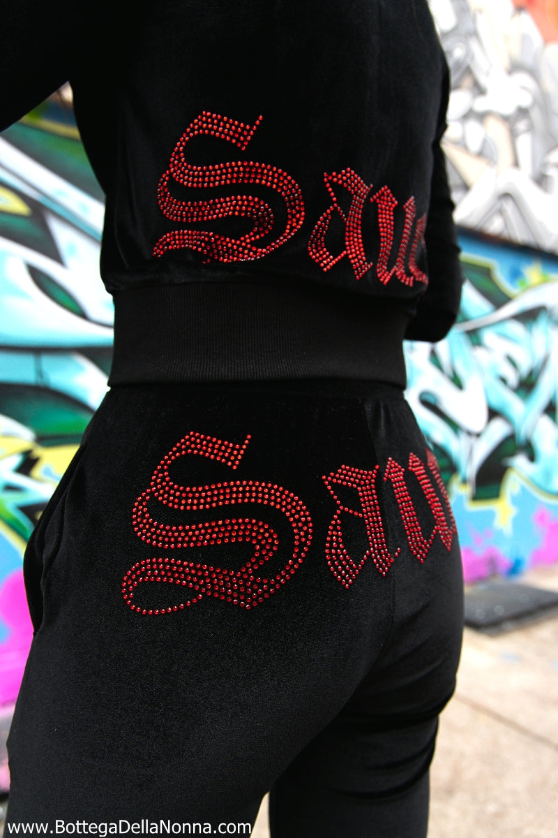 The Saucy Couture Very Saucy Tracksuit - Bella Black