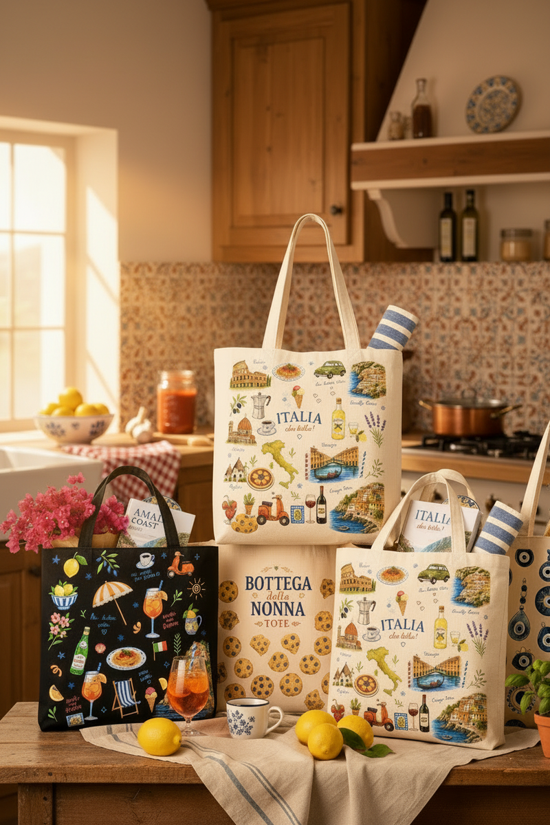 Italian-American kitchen tote collection hero image