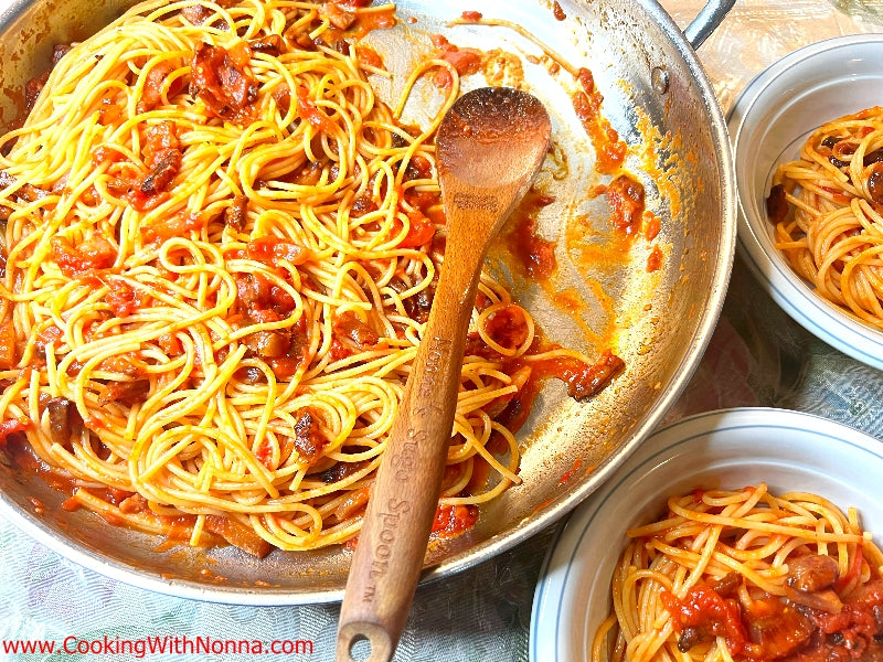 Ingredients needed for the Spaghetti all'Amatriciana recipe: