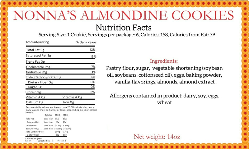Nonna's Almondine Cookies