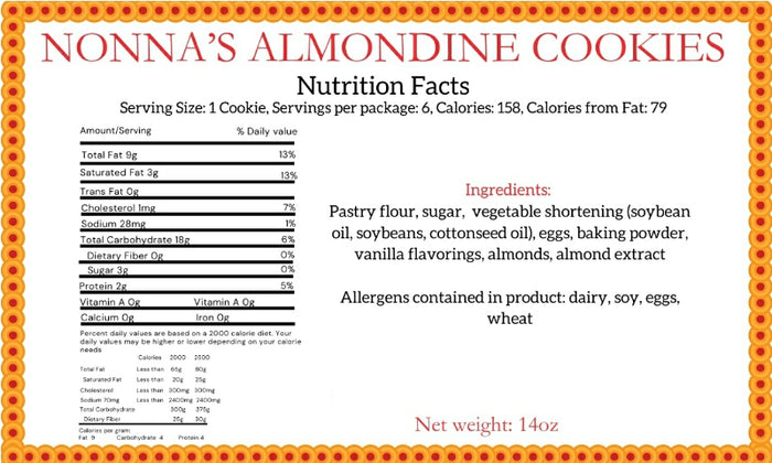 Nonna's Almondine Cookies