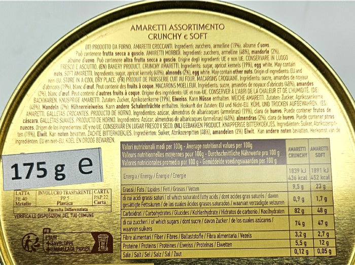 Assorted Amaretti & Biscotti in Vintage Italian Tin