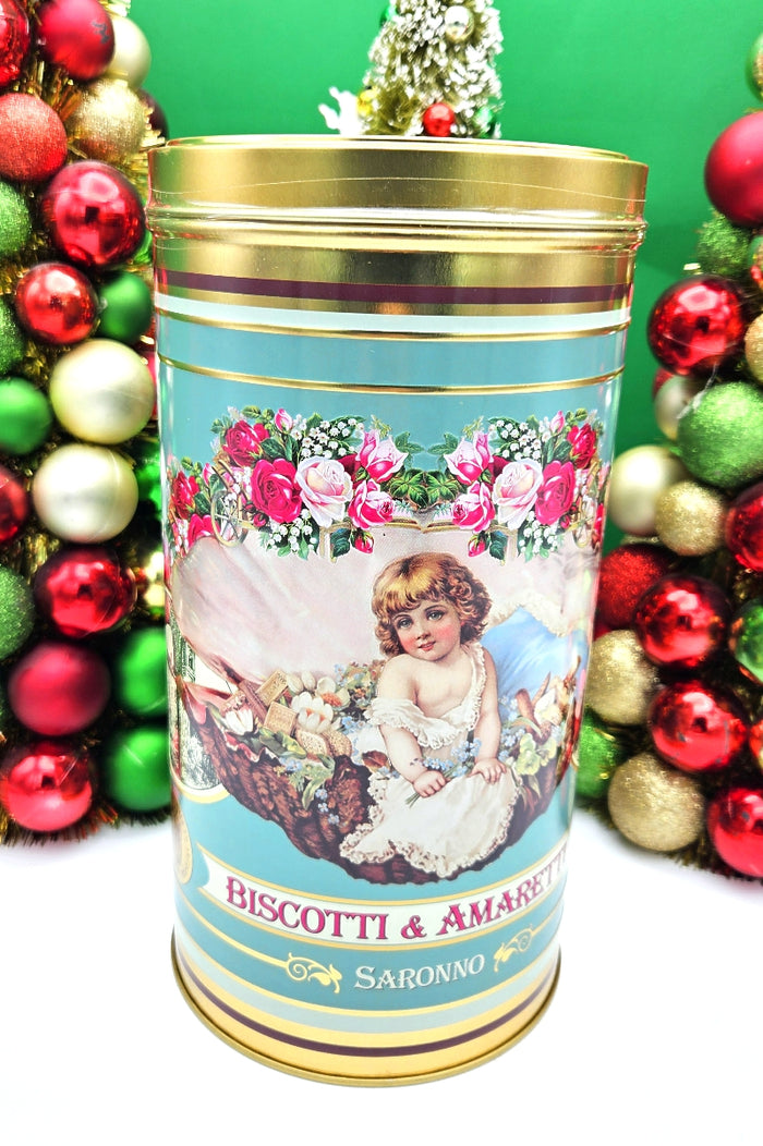Assorted Amaretti & Biscotti in Vintage Italian Tin