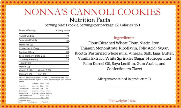 Nonna's Cannoli Cookies