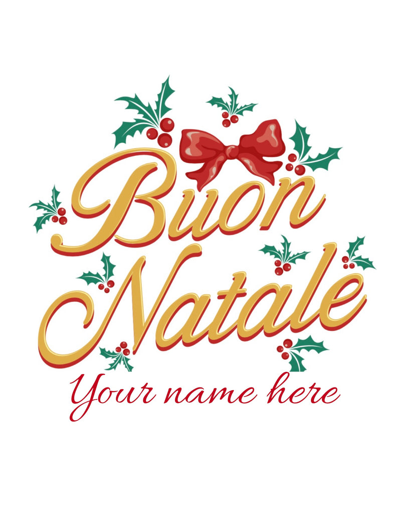 Custom Buon Natale Apron - Black or White