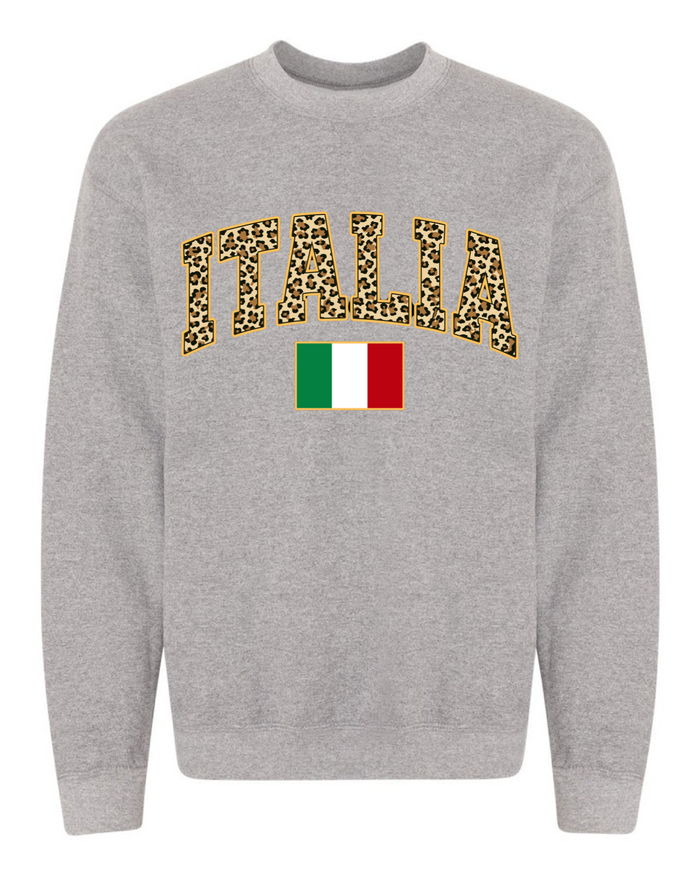 Italia Leopard Print Sweatshirt - Unisex