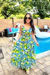 Lemon Majolica Maxi Dress