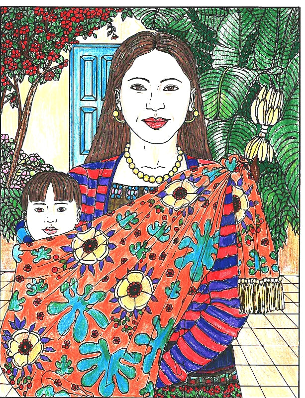 Mother and Child - Coloring Book - With Dedication
