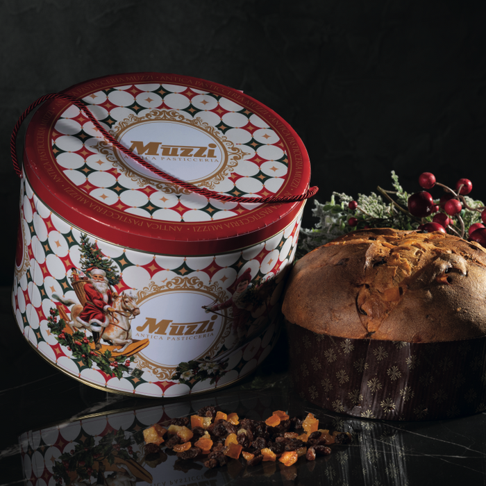 Santa Panettone Classico  in Tin by Muzzi