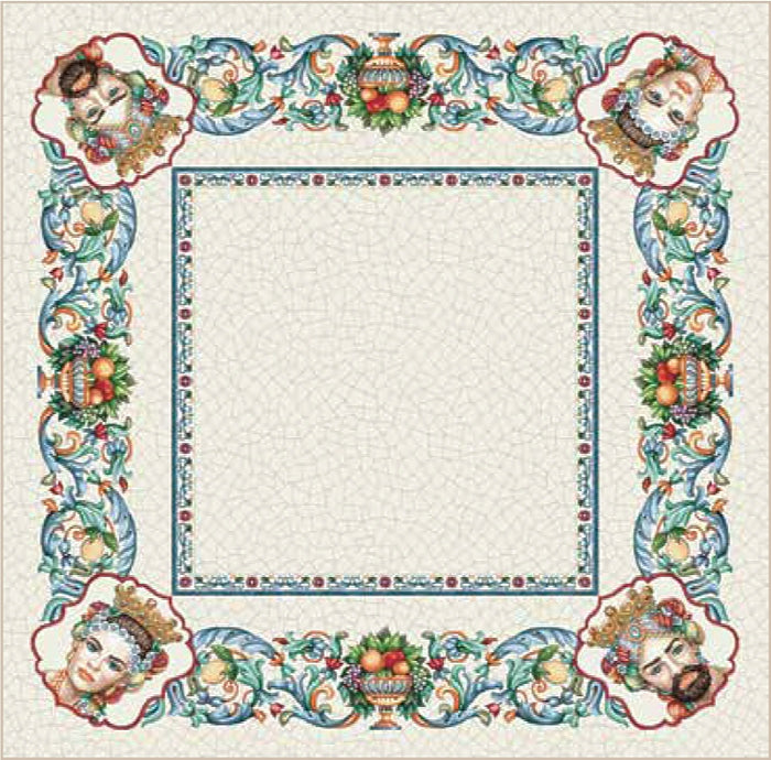 I Mori Table Topper - 40" x 40" - Made in Italy