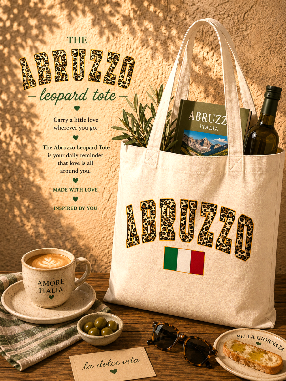 Abruzzo Leopard  Print Tote