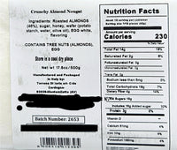 Crispy Block of Torrone (Nougat) with Almonds