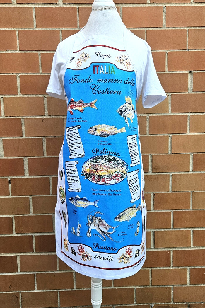Amalfi Coast Seafood Apron - Made in Italy