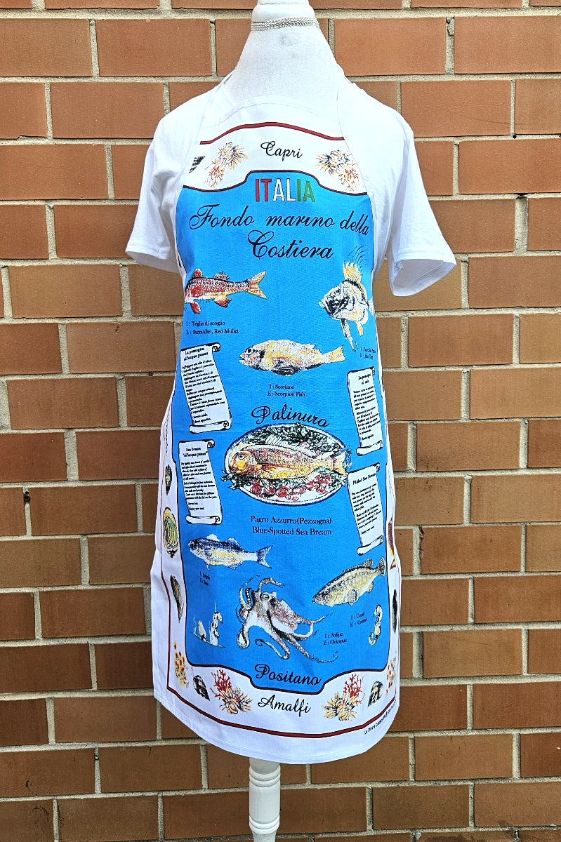 Amalfi Coast Seafood Apron - Made in Italy