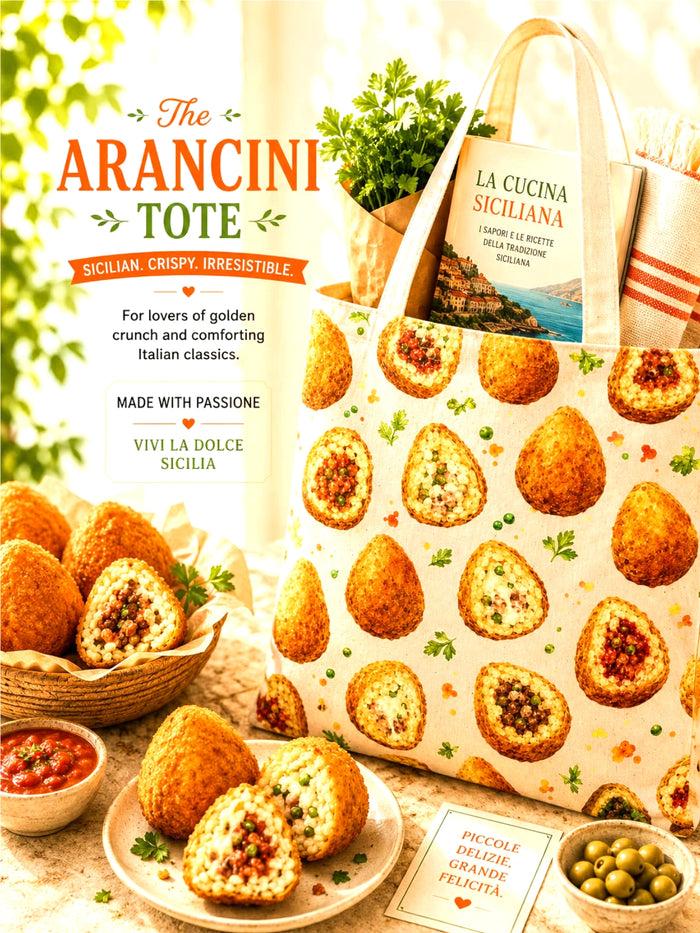 sicilian arancine tote bag