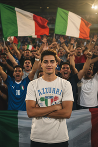Azzurri Dust Tee Italian Soccer Fan Lifestyle