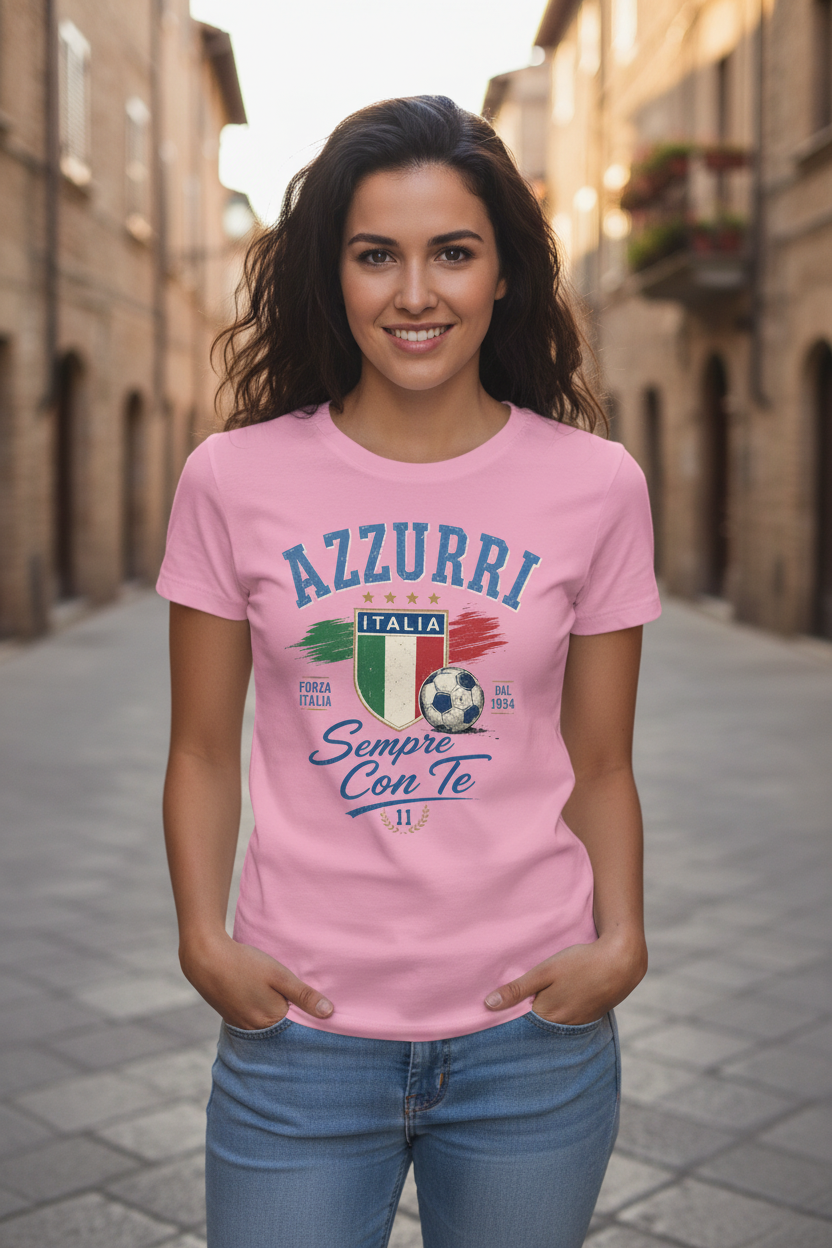 Azzurri Pink Fitted Tee Lifestyle