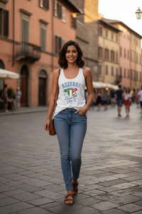 Azzurri Tank Top Cobblestone Street Lifestyle