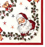 The Buon Natale - Babbo Natale Center Tablecloth - 35" x 35" - Made in Italy