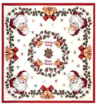 The Buon Natale - Babbo Natale Center Tablecloth - 35" x 35" - Made in Italy