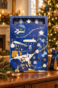Baci advent calendar in a cozy Christmas setting