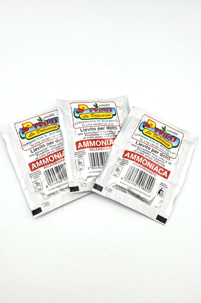Baker's Ammonia - Ammoniaca per Dolci - Prisco - 3 Packs