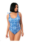 The Majolica One Piece Bathing Suit - Blue - Made in Italy