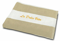 La Dolce Vita Extra Large Beach Towel - Beige - Made in Italy
