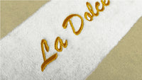 La Dolce Vita Extra Large Beach Towel - Beige - Made in Italy
