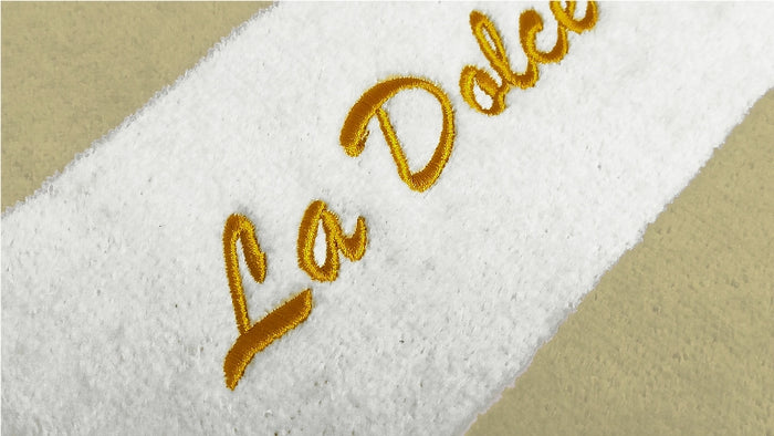 La Dolce Vita Extra Large Beach Towel - Beige - Made in Italy