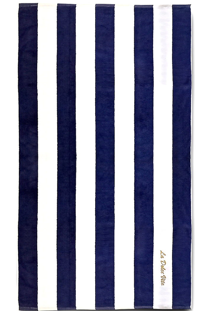 La Dolce Vita Extra Large Beach Towel - Blue - Made in Italy