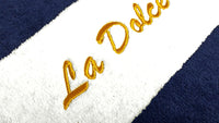 La Dolce Vita Extra Large Beach Towel - Blue - Made in Italy