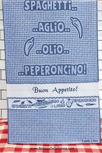 Blue towel close-up