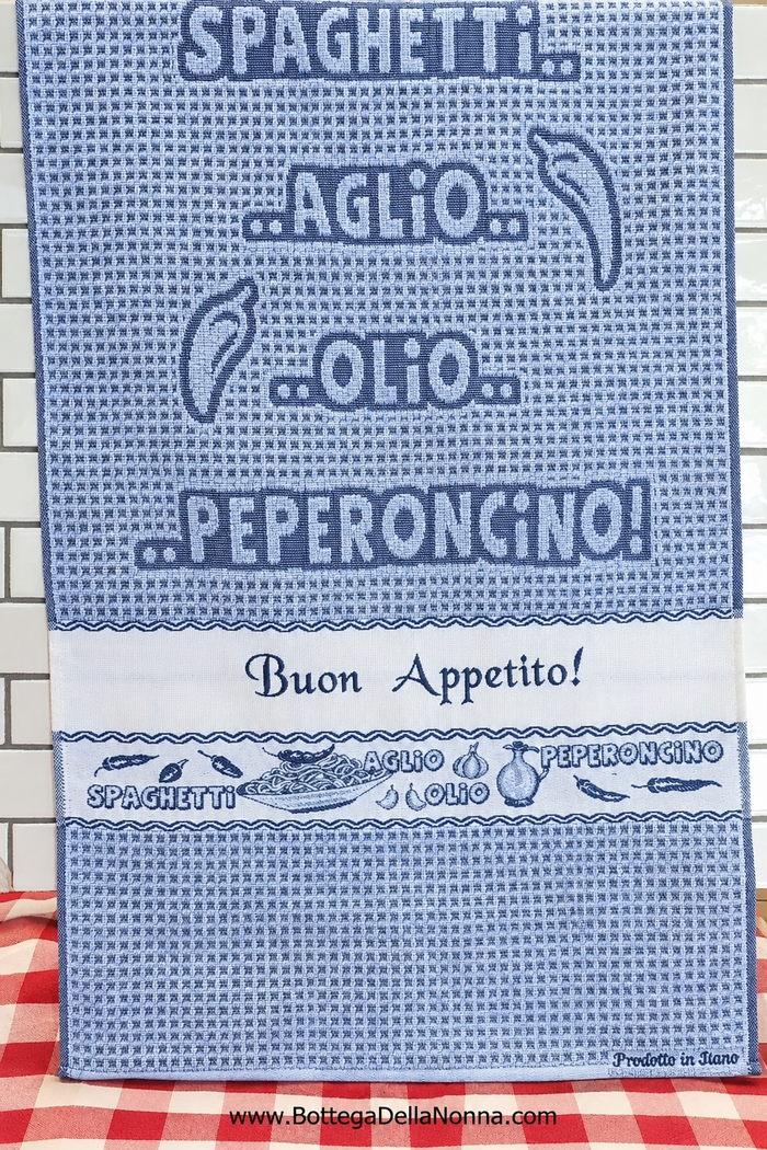 Blue towel close-up
