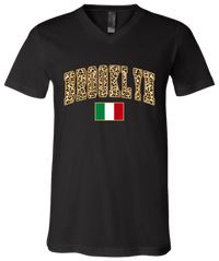 Brooklyn Leopard Print V-Neck Shirt - Unisex