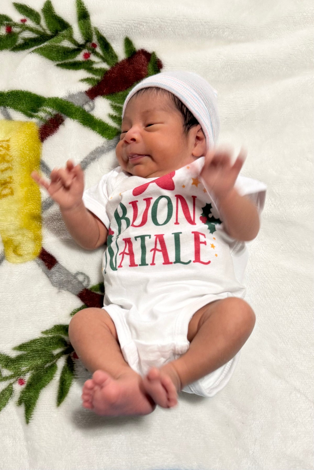 Buon Natale Bow Tie Onesie