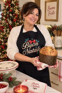 The Buon Natale Holly Apron - Black or White