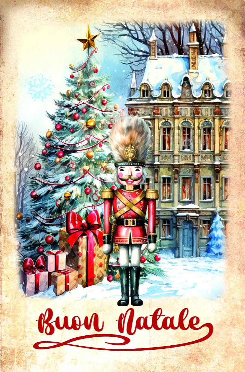 Buon Natale Nutcracker - Dish Towel  - Made in Italy