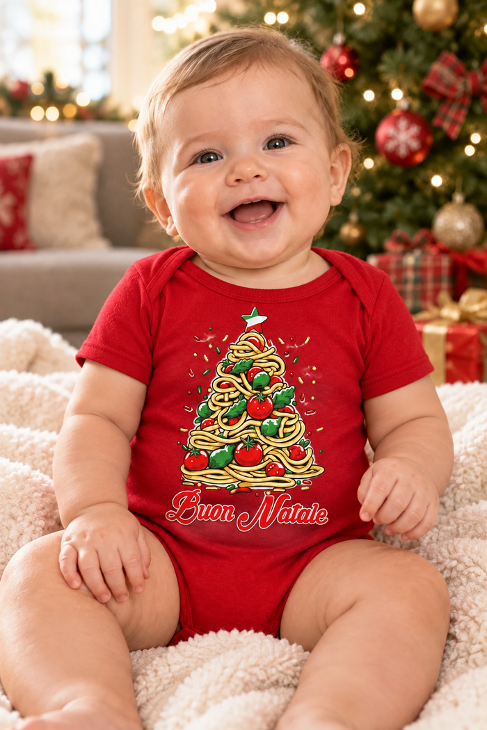 Buon Natale onesie edited to short sleeves