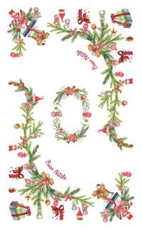 The Buon Natale Wreath Tablecloth - Made in Italy