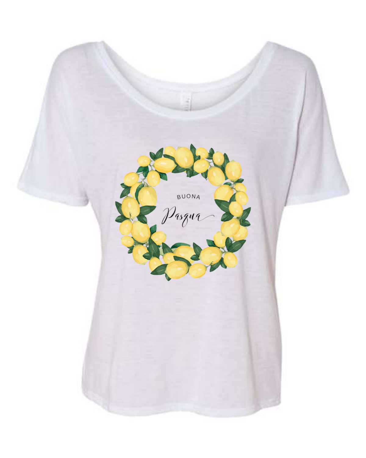 Buona Pasqua Lemon Wreath Slouch