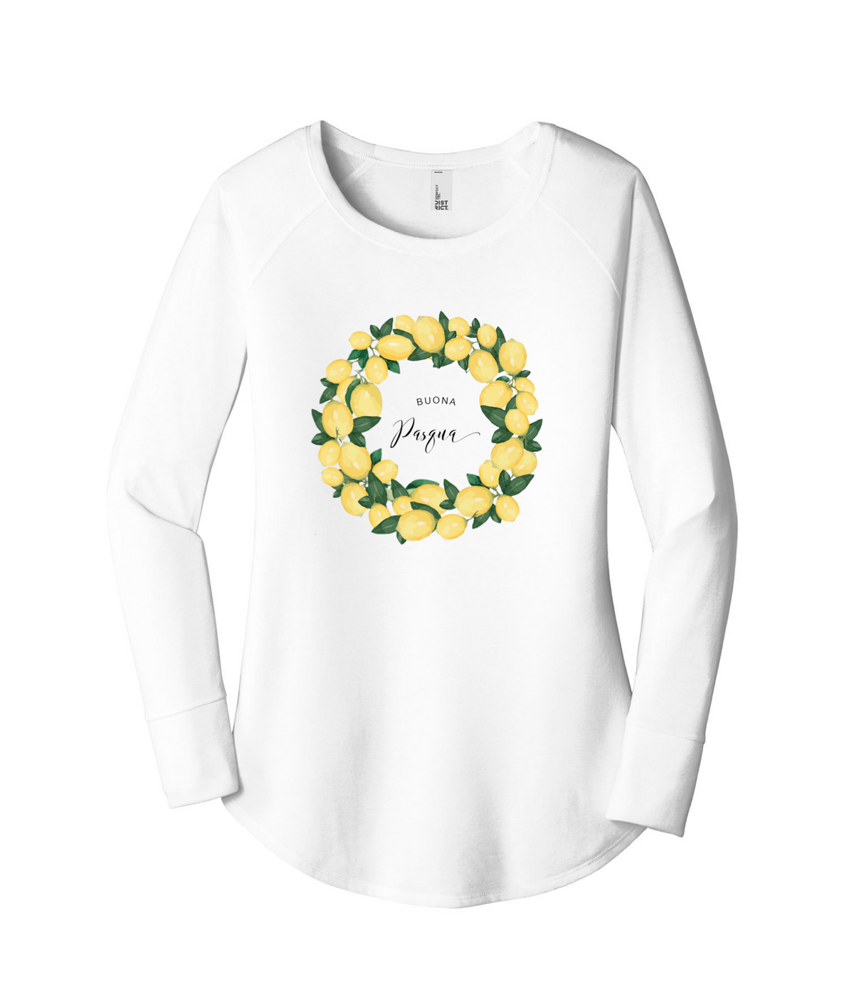 Buona Pasqua Lemon Wreath Tunic