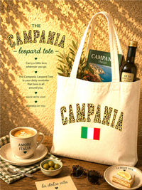 campania leopard tote bag