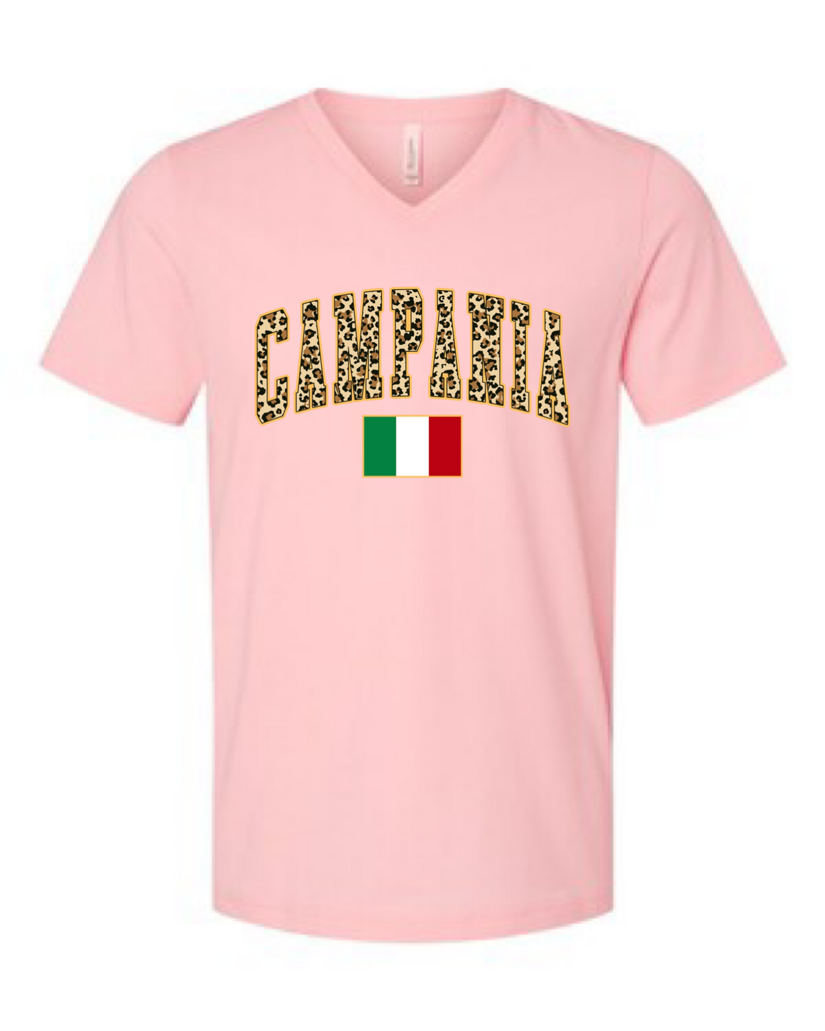 Campania Leopard Print V-Neck Shirt - Unisex