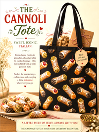 cannoli tote bag