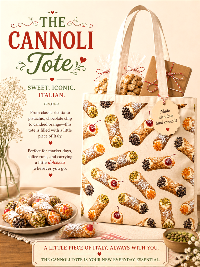 Cannoli tote bag